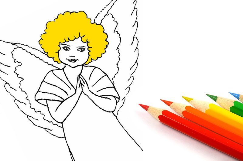 Христианские раскраски: ангелы