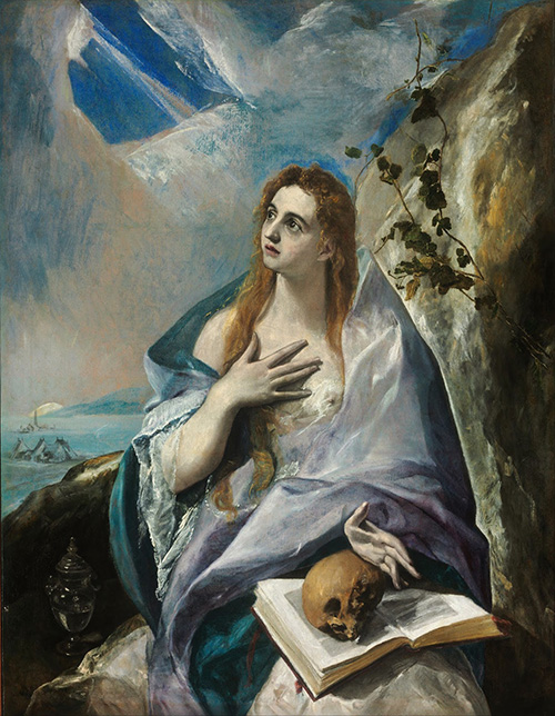 Кающаяся Мария Магдалина. 1577. Холст, масло. 157х121. Музей изящных искусств, Будапешт 